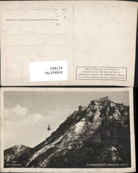 417443, Predigtstuhl cable car and mountain hotel near Bad Reichenhall