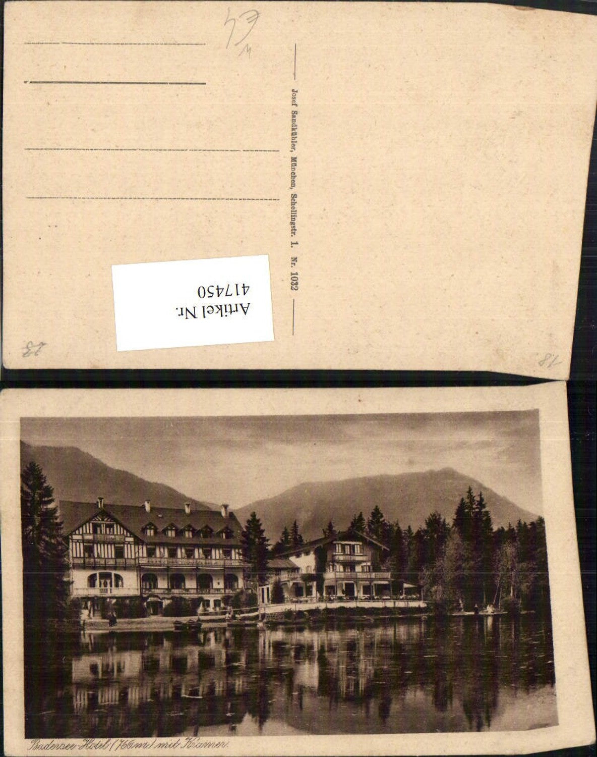 417450,Badersee See b. Grainau Hotel m. Kramer