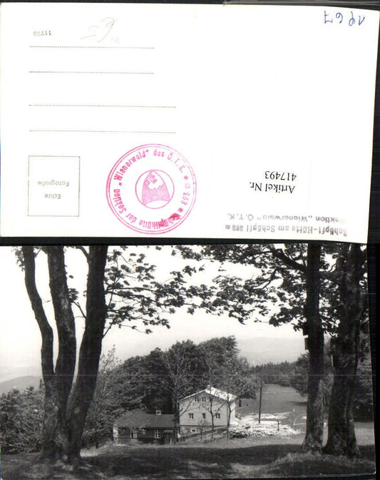 417493,Foto AK Schöpfl-Hütte Berghütte am Schöpfl b. Brand-Laaben