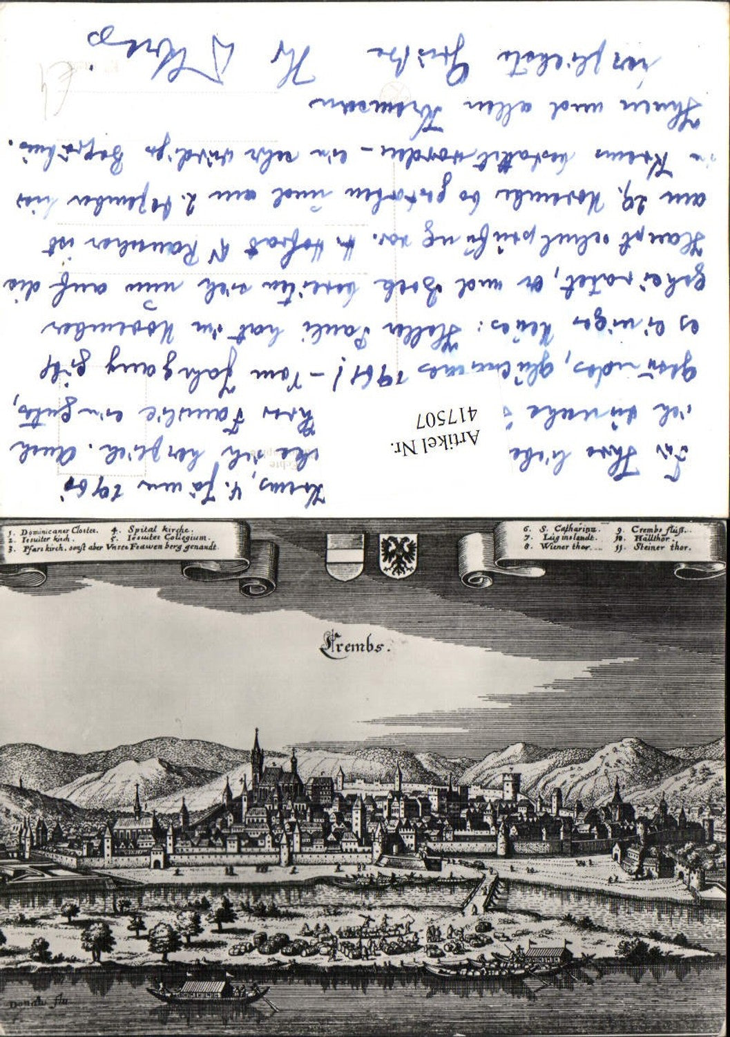 417507,Künstler AK Krems an d. Donau Totale