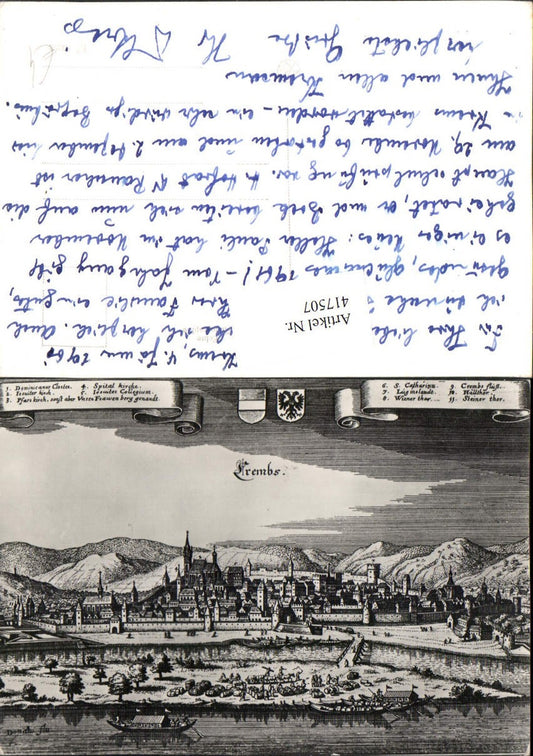 417507,Künstler AK Krems an d. Donau Totale