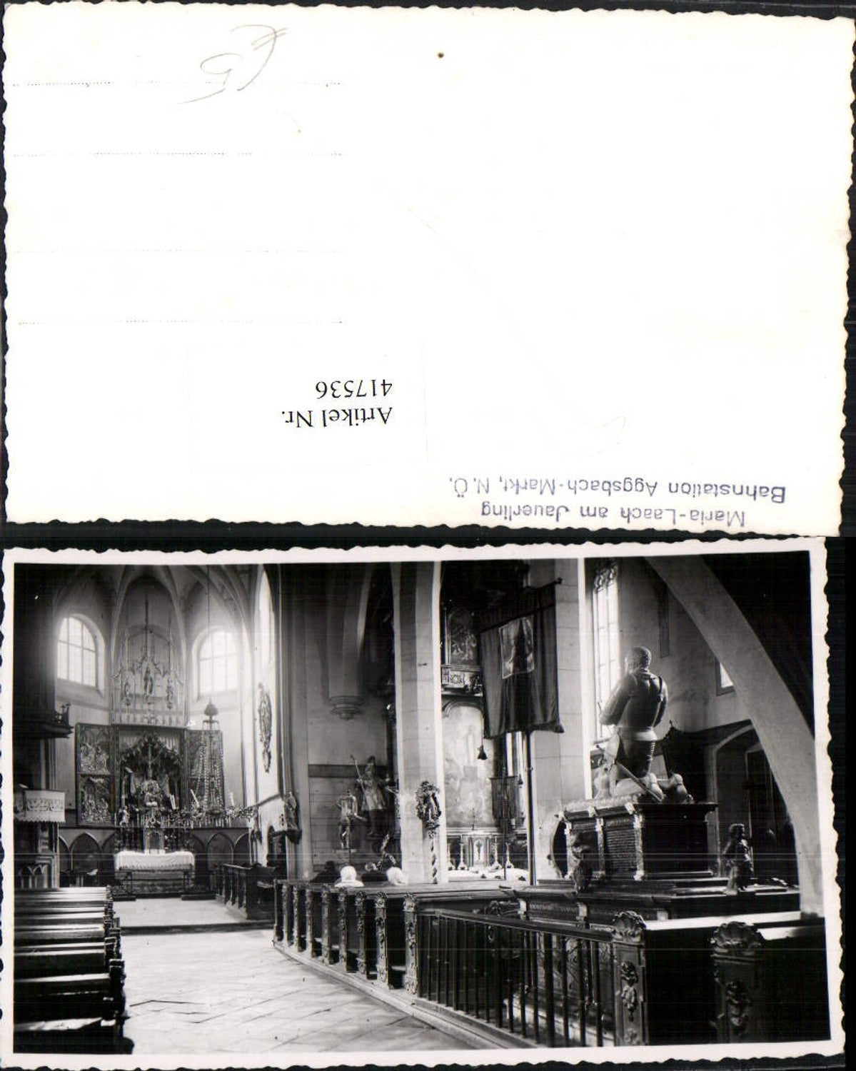 417536,Foto AK Maria Laach am Jauerling Kirche Innenansicht