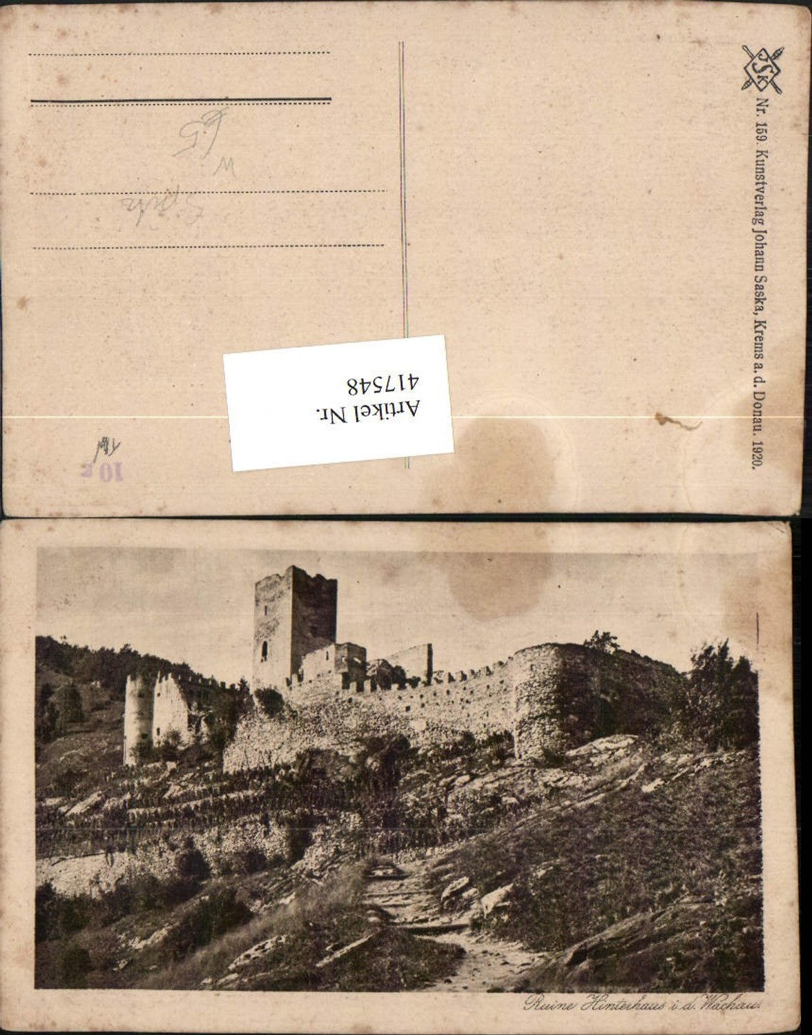 417548,Ruine Hinterhaus in d. Wachau b. Spitz an d. Donau