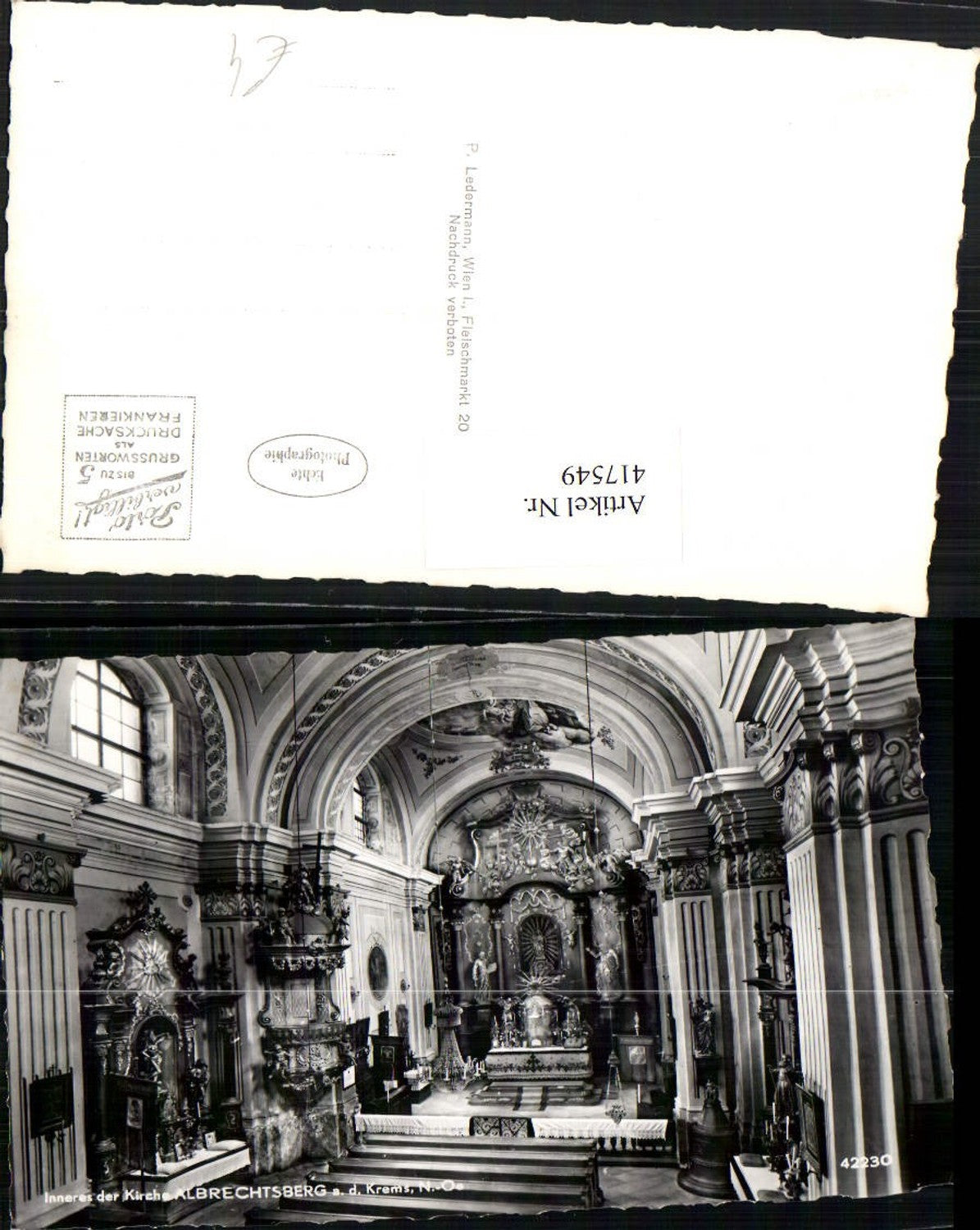 417549,Albrechtsberg an d. Krems Kirche Innenansicht