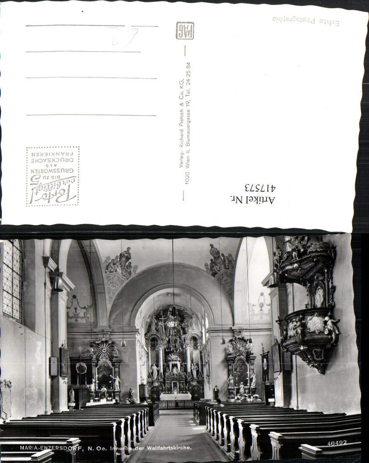 417573,Maria Enzersdorf Wallfahrtskirche Kirche Innenansicht Kanzel