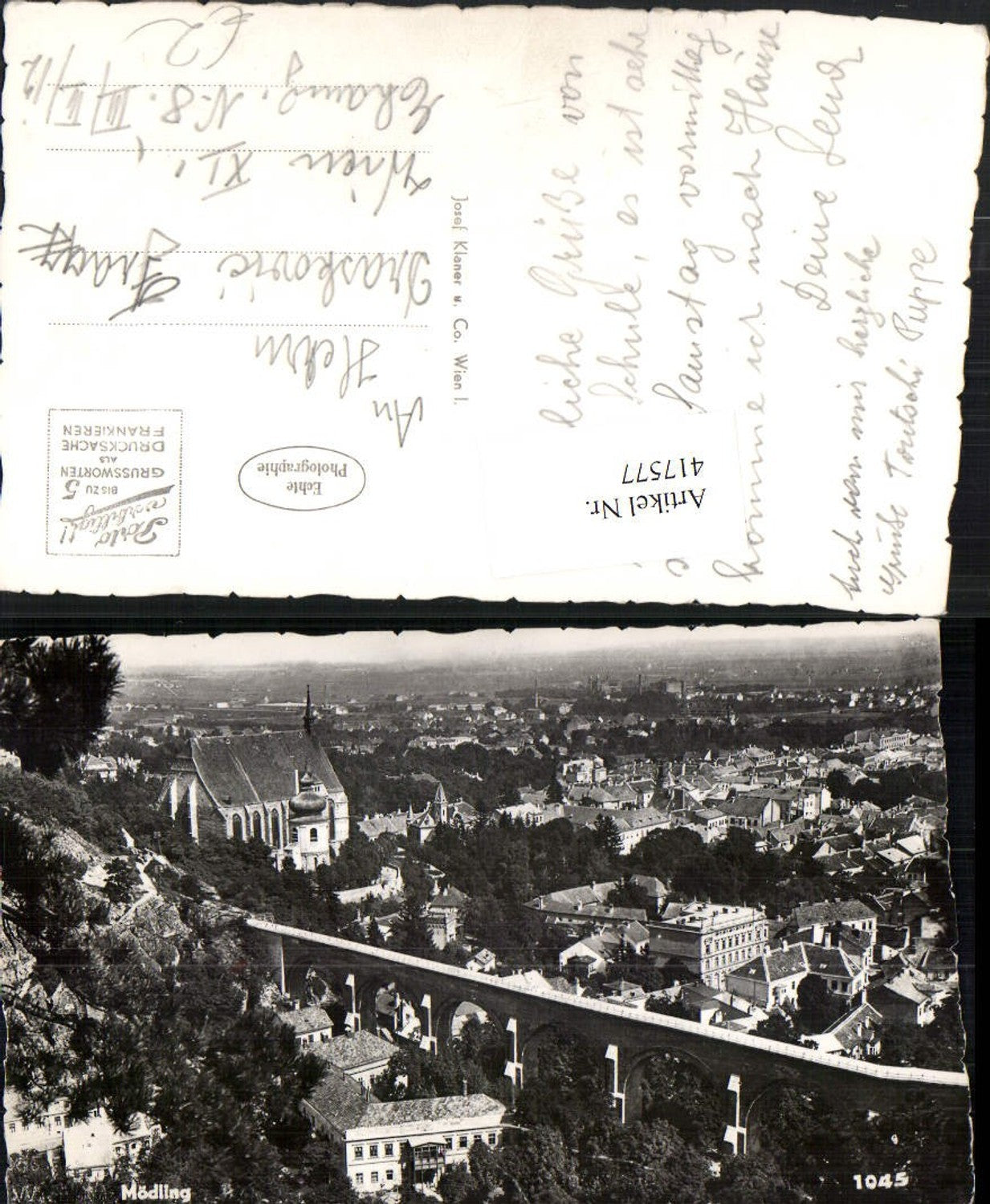 417577,Mödling Teilansicht m. Aquädukt