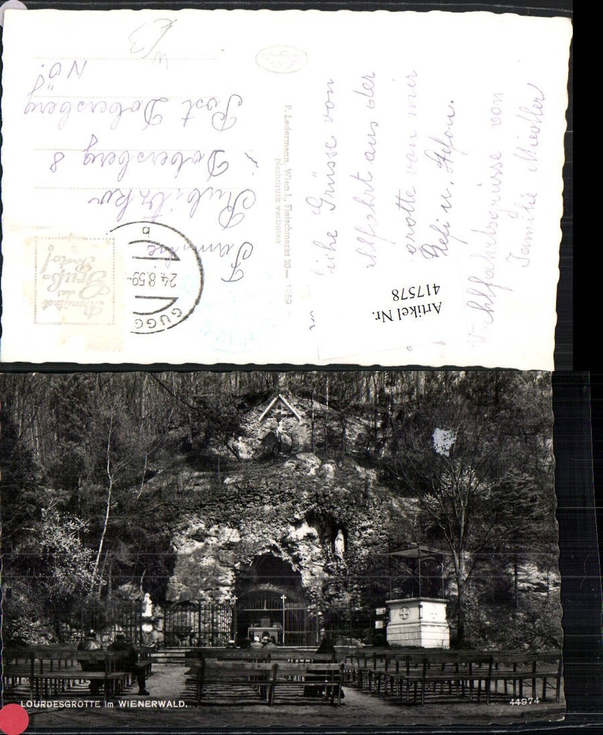 417578,Lourdesgrotte im Wienerwald b. Maria Gugging