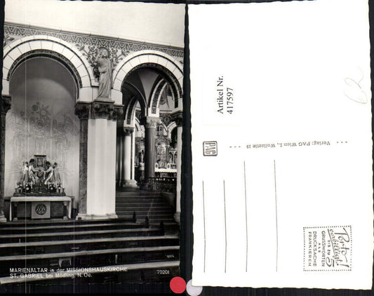 417597,St. Gabriel b. Mödling Missionshauskirche Kirche Marienaltar