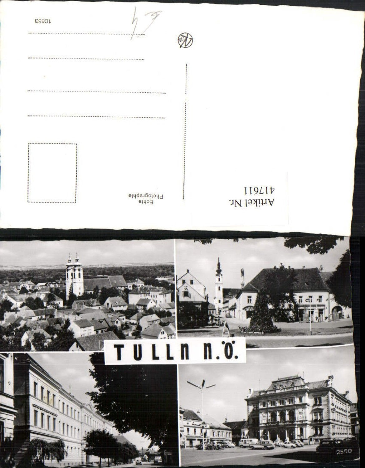 417611,Tulln Totale Rathaus Gebäude Mehrbildkarte