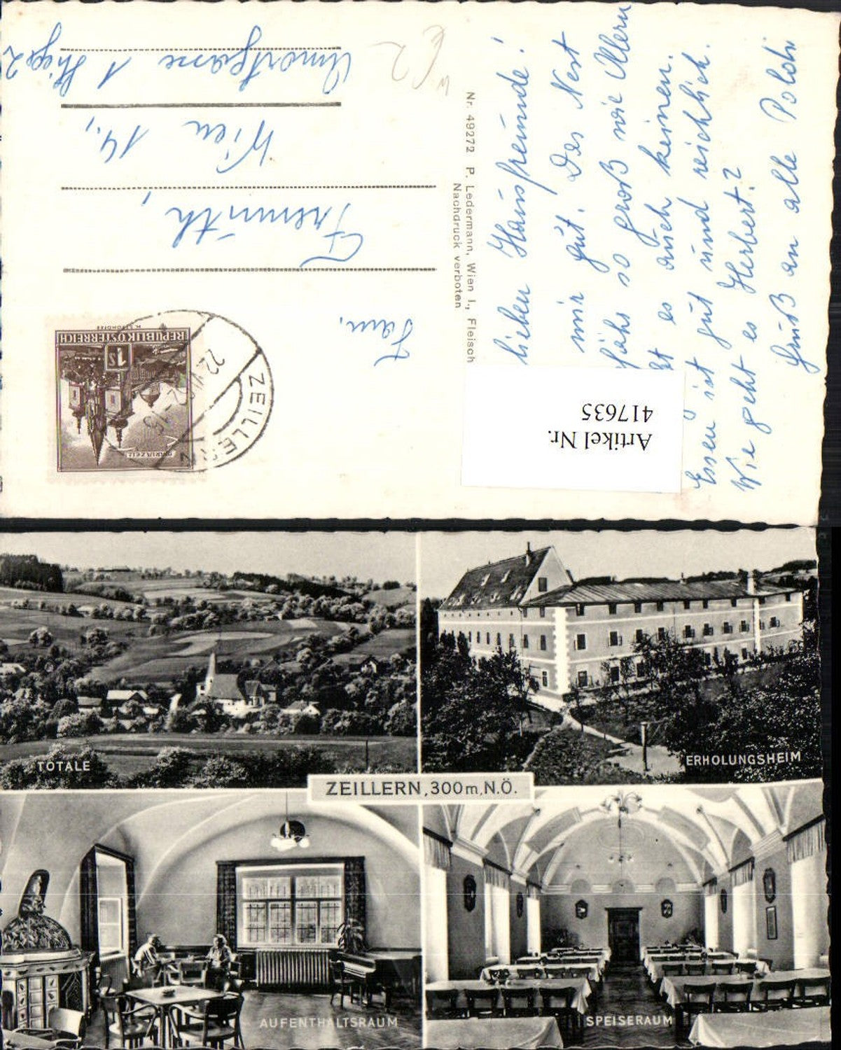 417635,Zeillern Totale Erholungsheim Speiseraum Mehrbildkarte