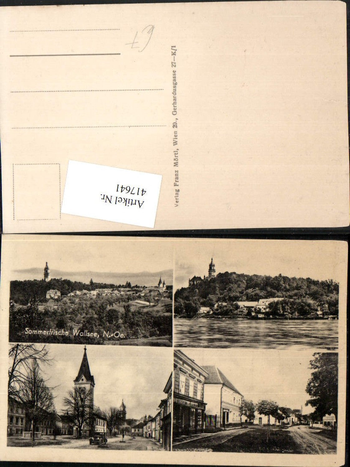 417641,Wallsee Totale Straßenansichten Schloss Mehrbildkarte