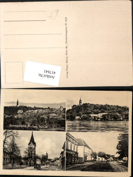 417641,Wallsee Totale Straßenansichten Schloss Mehrbildkarte