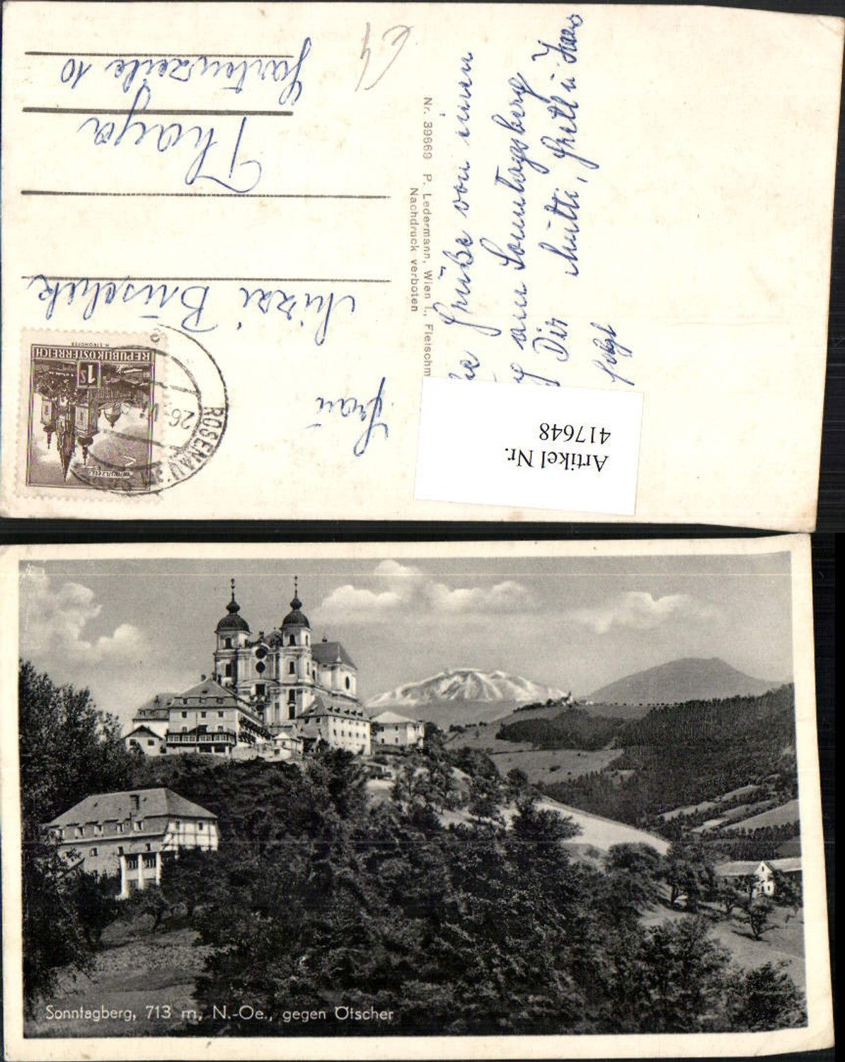 417648,Sonntagberg Basilika Kirche geg. Ötscher