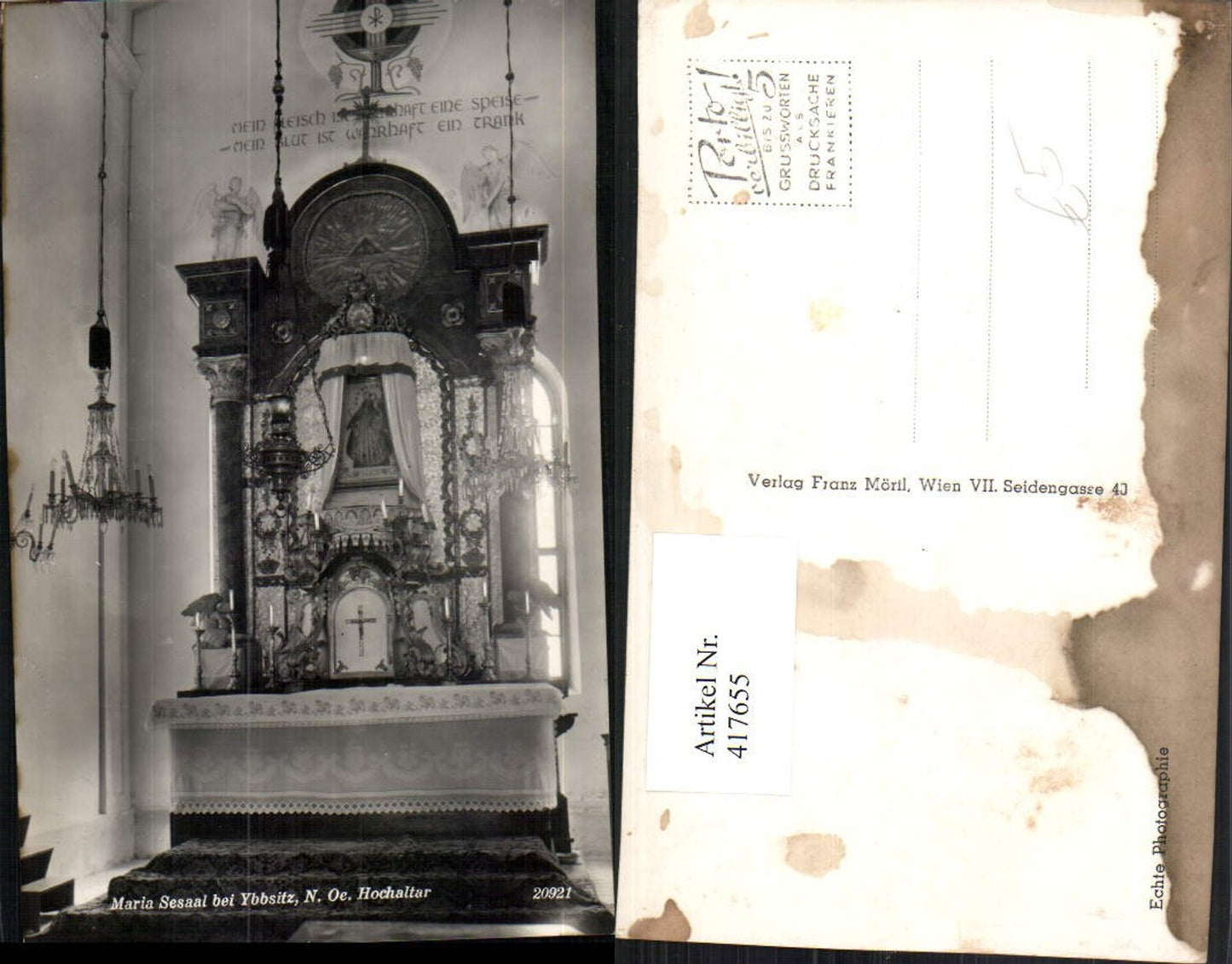 417655,Maria Sesaal b. Ybbsitz Kirche Innenansicht Hochaltar