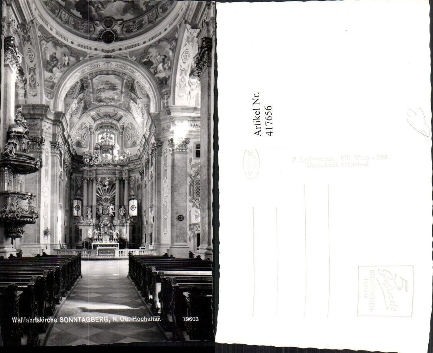 417656,Sonntagberg Wallfahrtskirche Kirche Innenansicht Hochaltar