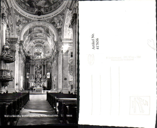 417656,Sonntagberg Wallfahrtskirche Kirche Innenansicht Hochaltar