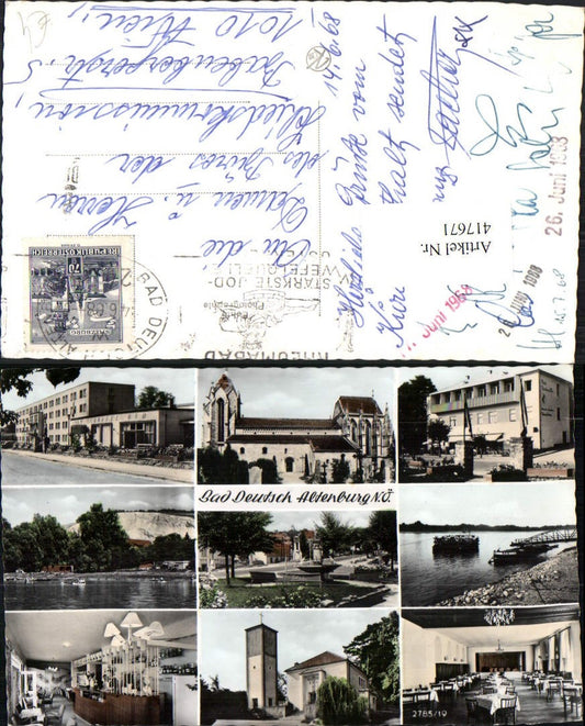 417671,Bad Deutsch Altenburg Kirche Kurhaus Mehrbildkarte