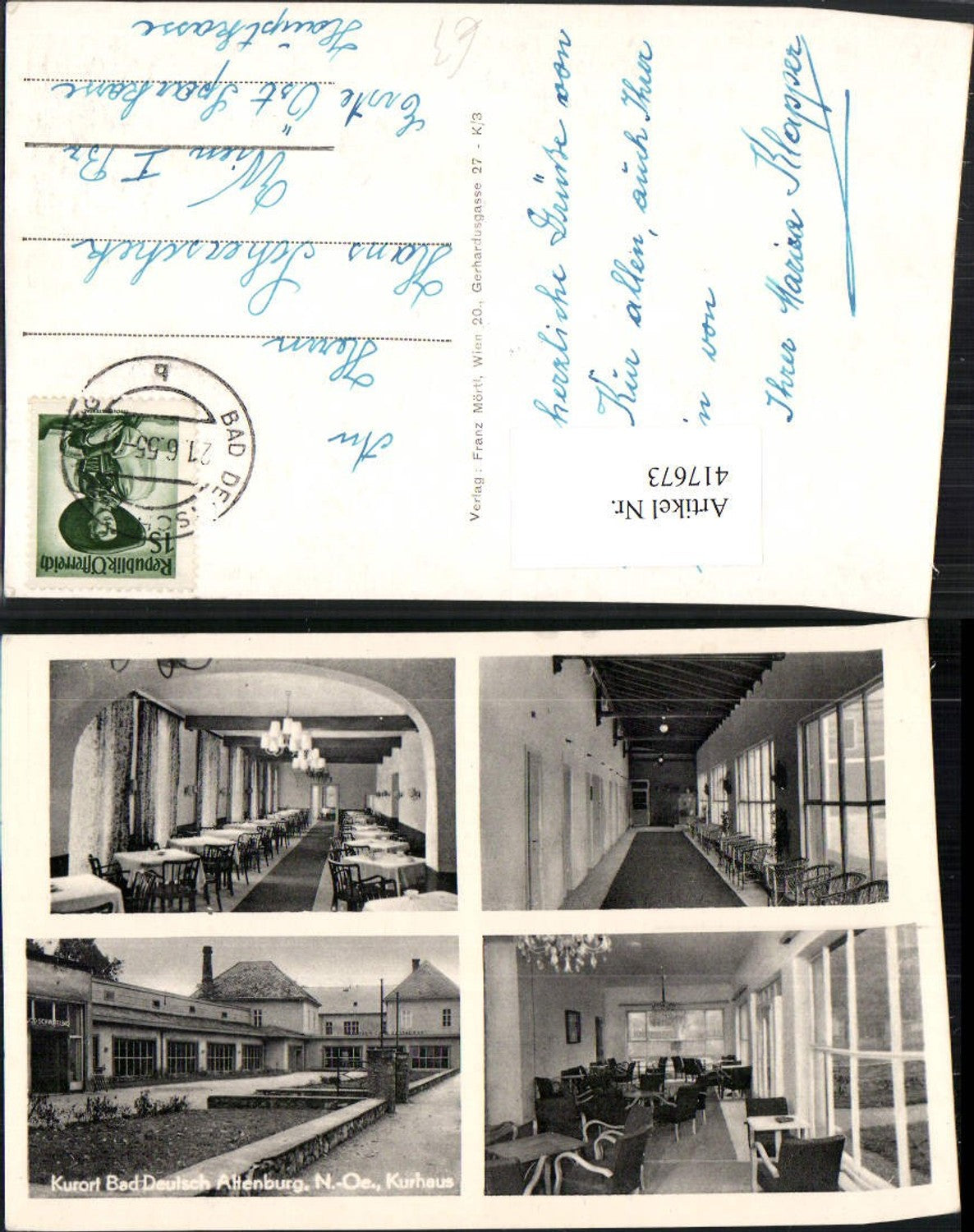 417673,Bad Deutsch Altenburg Kurhaus Mehrbildkarte