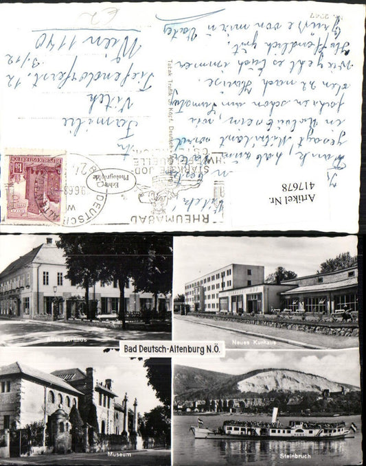 417678,Bad Deutsch Altenburg Kurhaus Museum Steinbruch Dampfer Hebe Mehrbildkarte