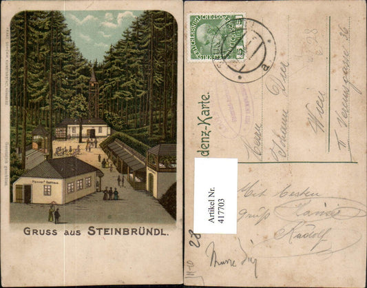 417703,Litho Gruß aus Steinbründl b. Krummnussbaum