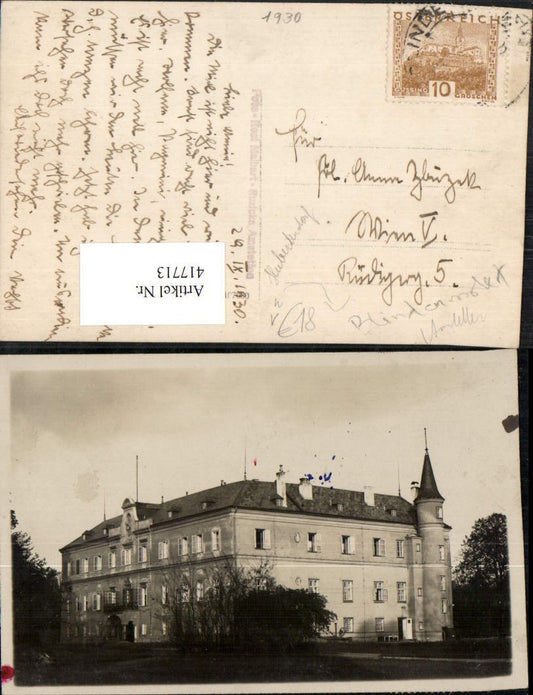 417713,Foto AK Blindenmarkt Schloss Hubertendorf b. Amstetten