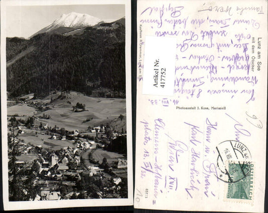 417752,Lunz am See Totale m. Ötscher Bergkulisse