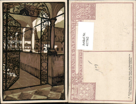 417762,Künstler AK Gaming Kartause Barockgittertor Arkaden pub NÖ Landes-Jugendamt