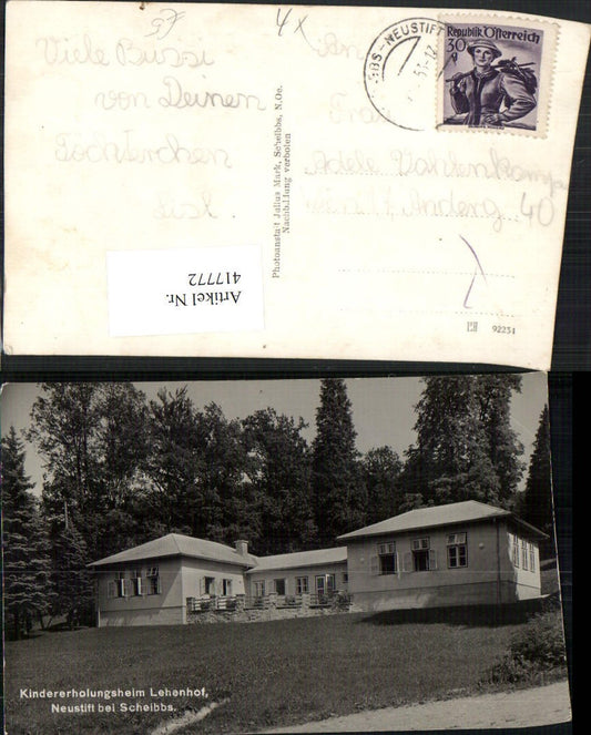 417772,Neustift b. Scheibbs Kindererholungsheim Lehenhof