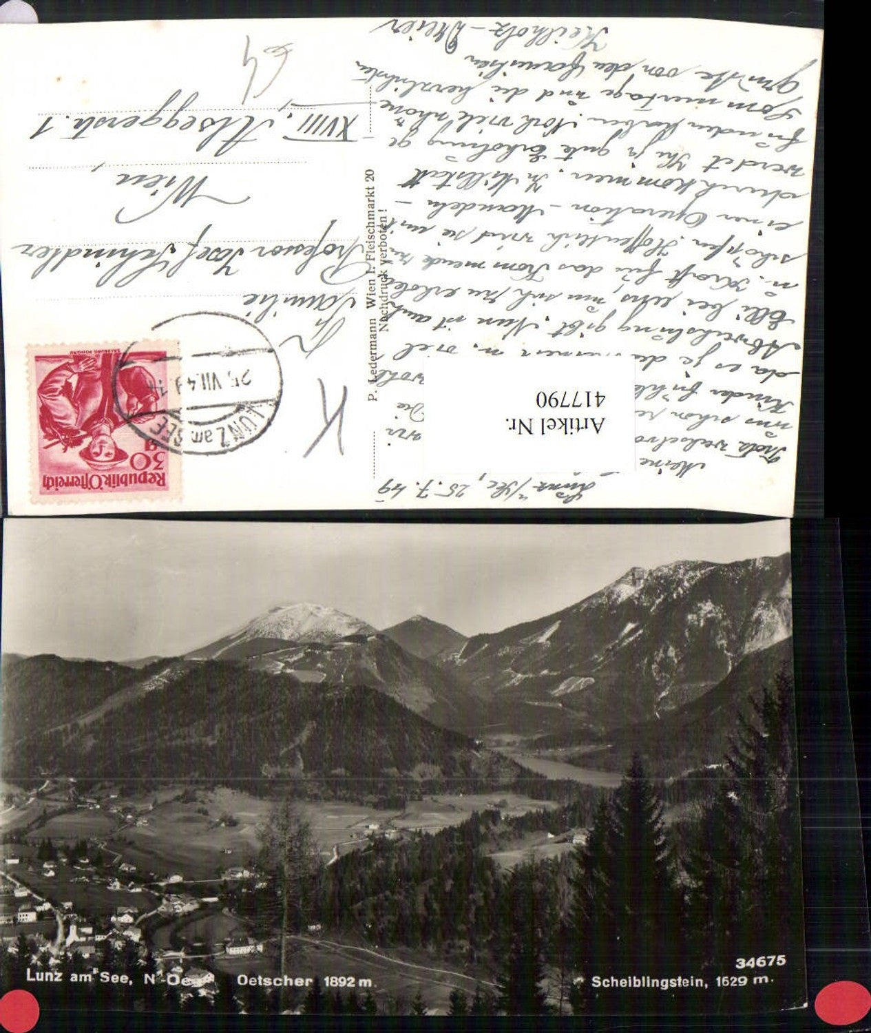 417790,Lunz am See Totale m. Ötscher u. Scheiblingstein Bergkulisse