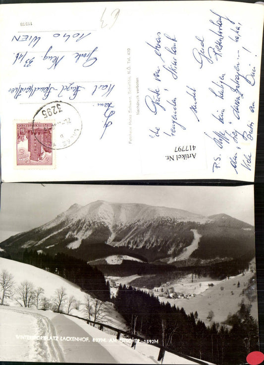 417797,Lackenhof Totale m. Ötscher Bergkulisse Winterbild