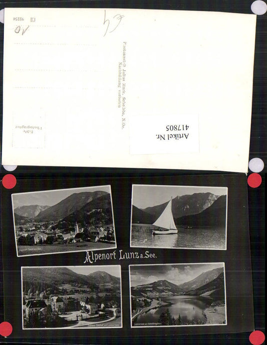 417805,Alpendorf Lunz am See Totale Segelboot Schloss Seehof Mehrbildkarte