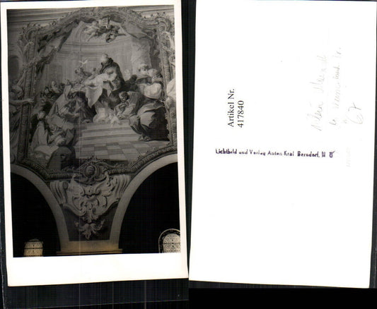 417840,Foto AK Klein Mariazell b. Weissenbach Kirche Wandgemälde