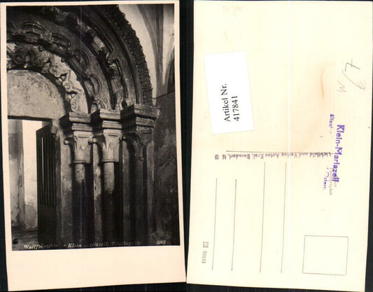 417841,Foto AK Klein-Mariazell Wallfahrtskirche Taufkapelle Portal