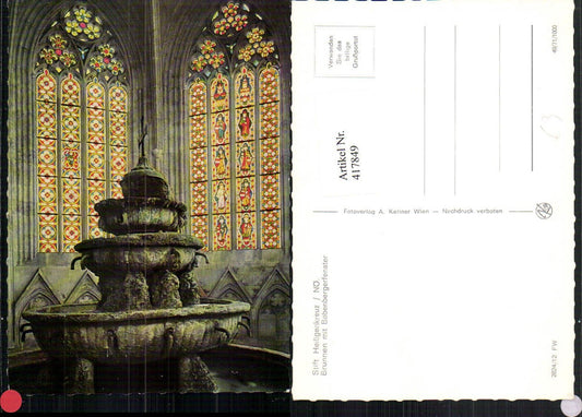 417849,Stift Heiligenkreuz Brunnen m. Babenbergerfenster