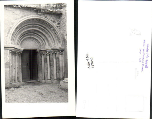 417850,Foto AK Klein-Mariazell Wallfahrtskirche Kirche Portal