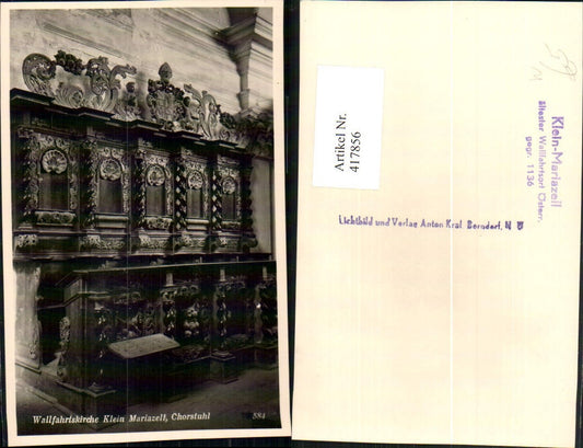 417856,Klein-Mariazell Wallfahrtskirche Kirche Chorstuhl