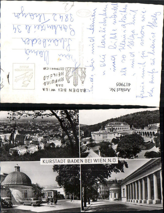 417905,Baden b. Wien Totale Kurhaus Franzens-Bad Mehrbildkarte