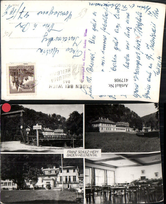 417908,Baden Helenental Franz Schulz-Heim Mehrbildkarte