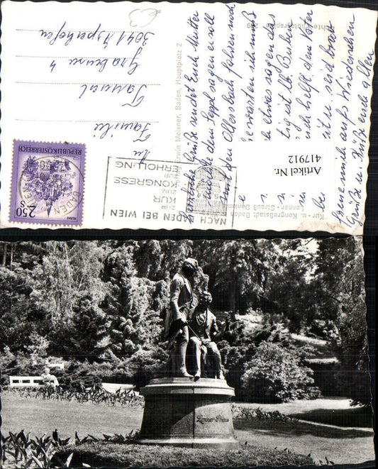 417912,Baden b. Wien Lanner-Strauß Denkmal Statue