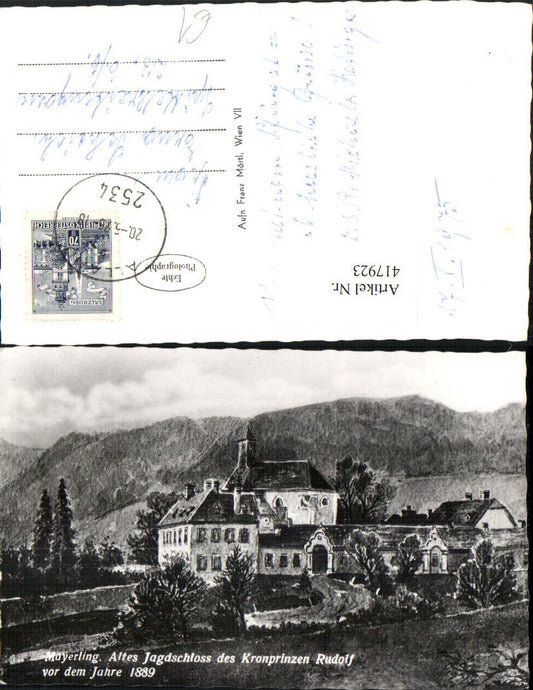 417923,Künstler AK Mayerling Altes Jagdschloss des Kronprinzen Rudolf