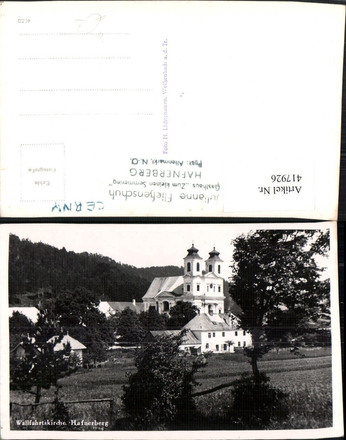 417926,Wallfahrtskirche Kirche Hafnerberg b. Altenmarkt