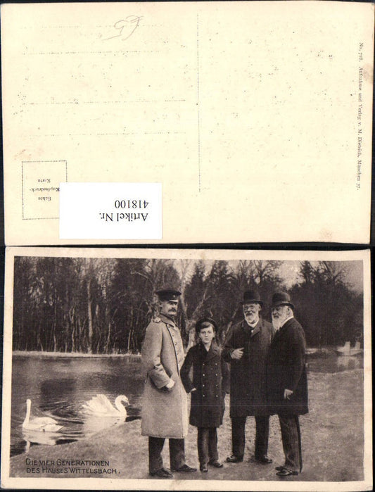 418100,Die vier Generationen d. Hauses Wittelsbach Adel Monarchie Deutschland Schwäne Schwan