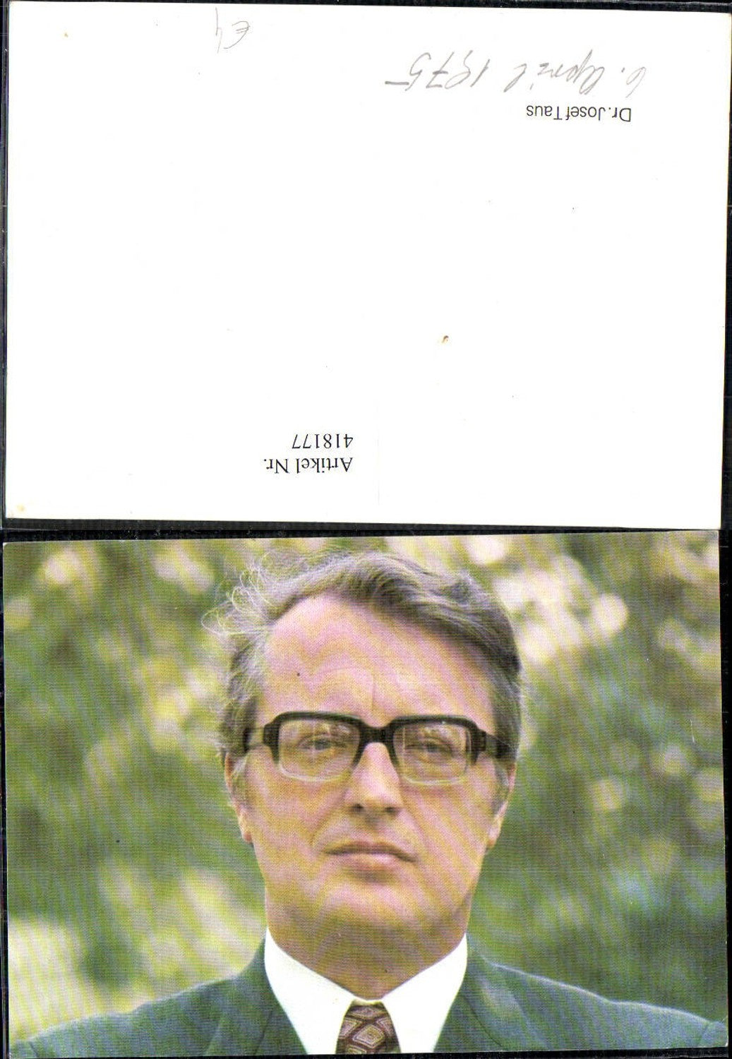 418177,Dr. Josef Taus ÖVP Politiker Politik 1975 Österreich