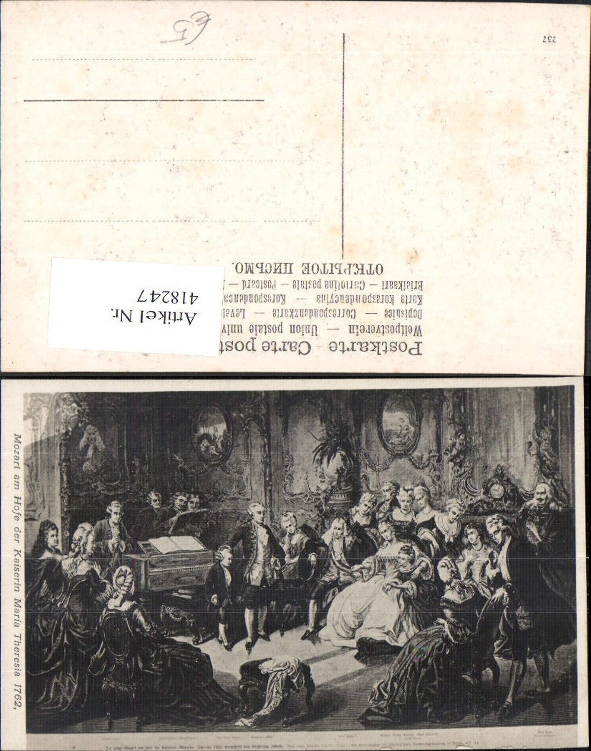 418247,Künstler Ak Mozart am Hofe d. Kaiserin Maria Theresia Komponist Musik Adel