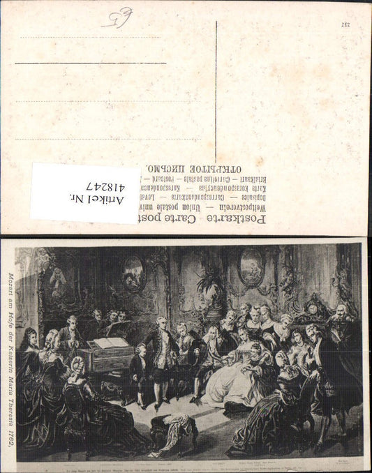 418247,Künstler Ak Mozart am Hofe d. Kaiserin Maria Theresia Komponist Musik Adel