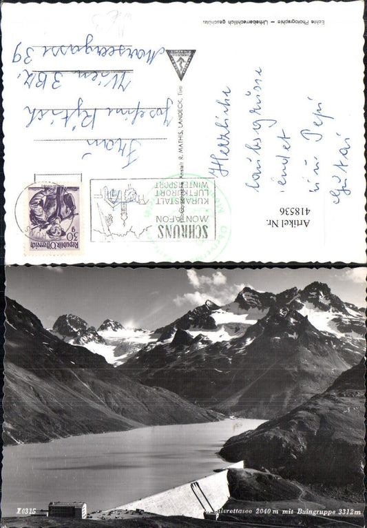 418536,Foto Ak Hotel Silvrettasee m. Buingruppe Talsperre Schruns