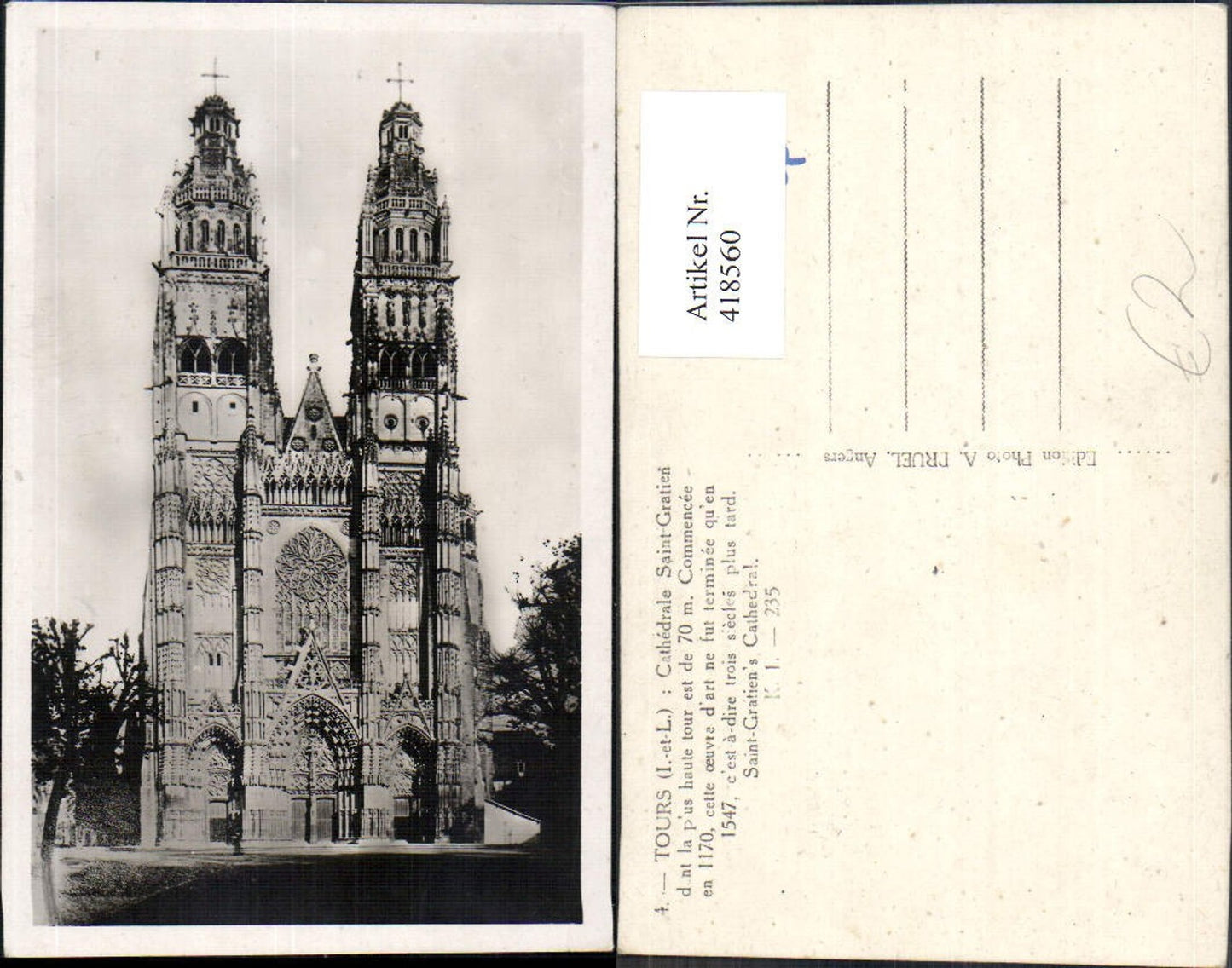 418560,Tours Cathedrale Saint-Gratien Kirche Dom