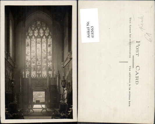 418563,Kirche Innenansicht m. kunstvollen Fenster