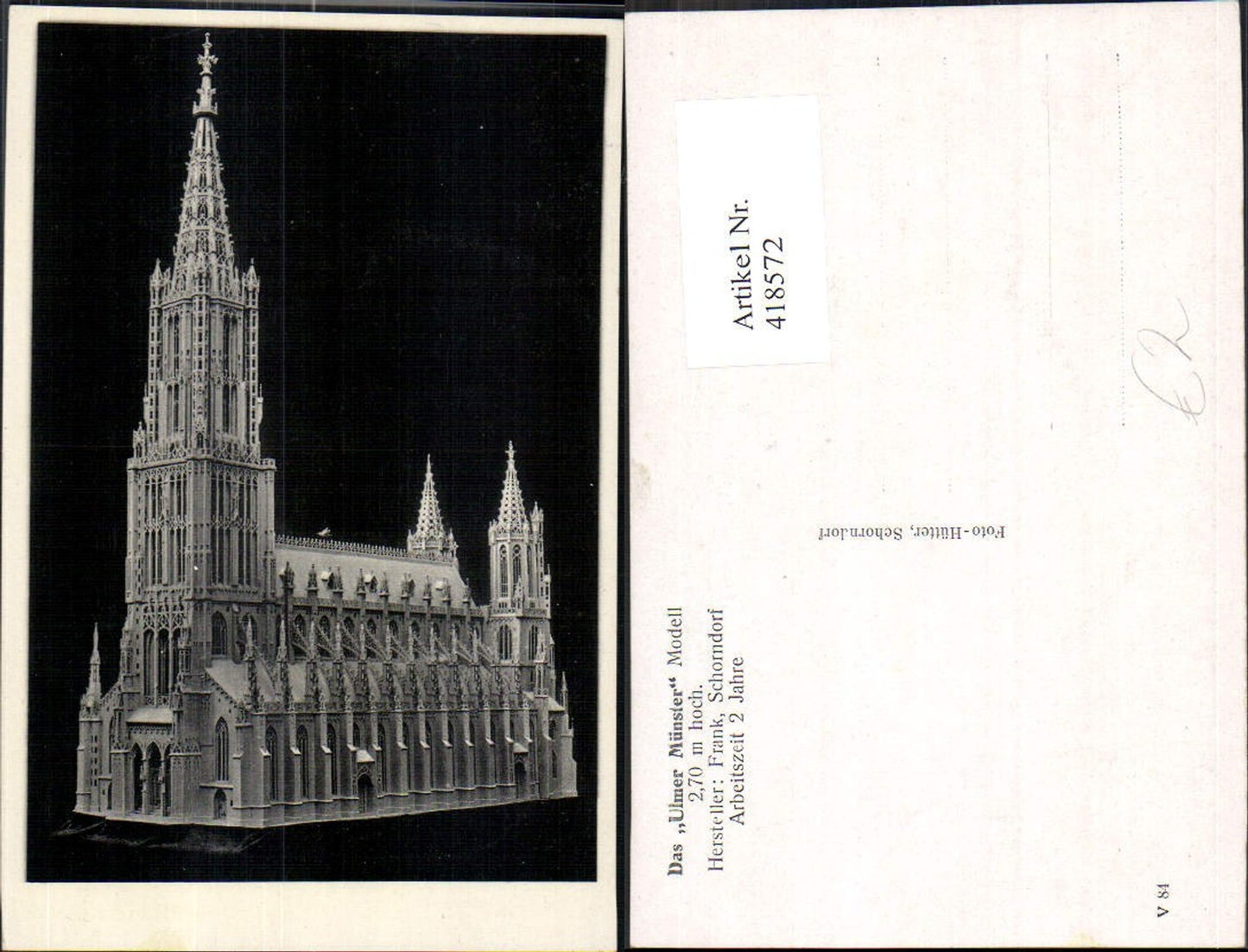 418572,Das Ulmer Münster Modell Kirche Dom