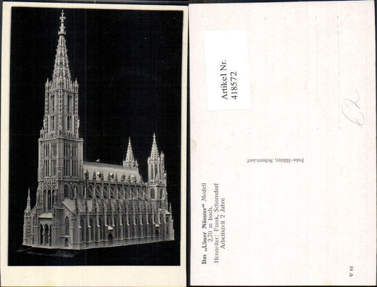 418572,Das Ulmer Münster Modell Kirche Dom